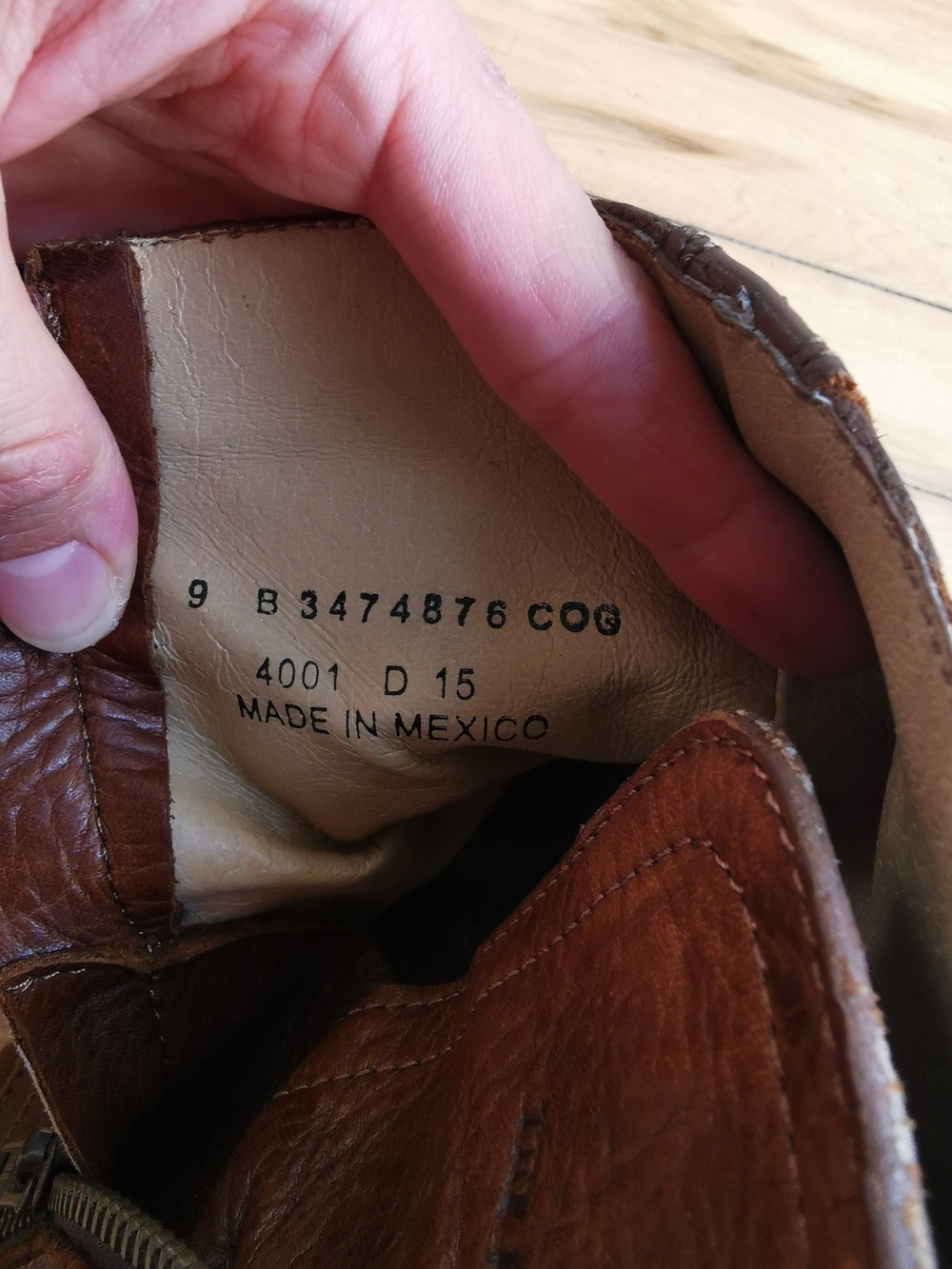 Frye Brown Leather Lace Up Double Zip Combat Boots - Size 9 - Picture 9 of 9